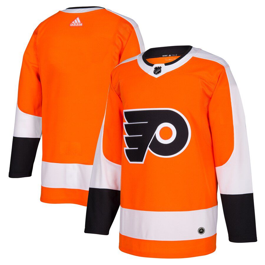 Men Philadelphia Flyers adidas Orange Home Authentic Blank NHL Jersey